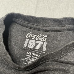 Coca Cola Shirt Mens Medium Gray Logo Short Sleeve 1971 Unity Collection