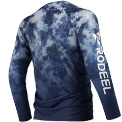 Rodeel Mens Loose-Fit Fishing T-Shirt Vented River Medium, D1. Navy Blue