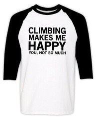 Funny Mountain Climbing Long Raglan Sleeve T Shirt Climber Birthday Gift Hiking
