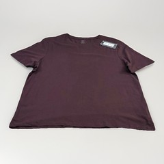 M&S T Shirt 2XL Regular Fit Mens Dark Burgundy New With Defects XXL 47-49in