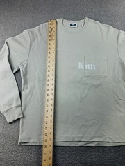 Kith Long Sleeve T-Shirt Men S Green Quinn Classic Pullover Streetwear Hypebeast