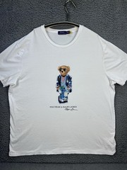 Polo Ralph Lauren Custom Fit Polo Bear T-Shirt Size 3XB Big White Preppy S/S