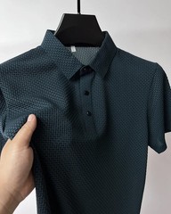 Premium Ice Silk Breathable Men’s Polo Shirt Summer Smart Casual Style Up to 6XL