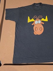 Vintage Taco Bell T-Shirt Black Single Stitch 1993 Bullwinkle Moose Size XXL