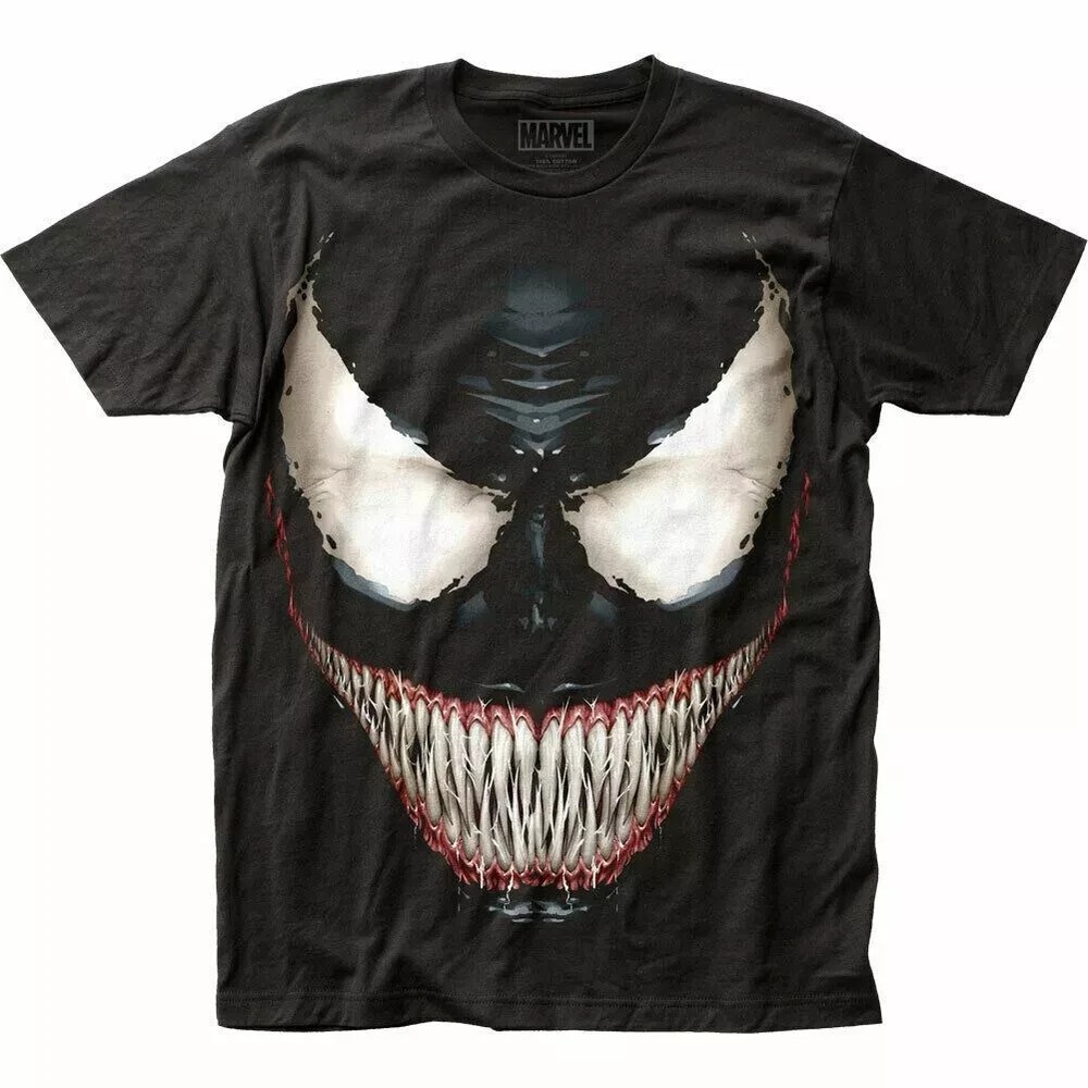 Marvel Comics Venom Sinister Smile Mens Black T-Shirt NEW