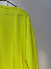 Dickies Men’s Long Sleeve Pocket Tee Cool & Dry Size 3XL Florescent Yellow NWT