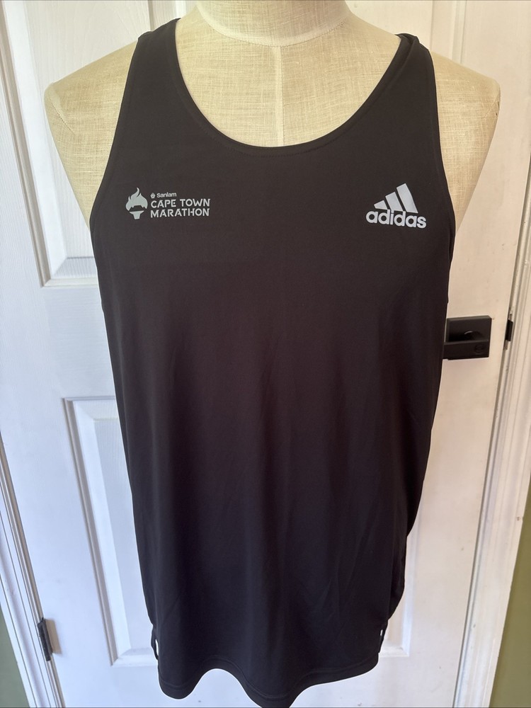 Cape Town Marathon 2026 Adidas Running Tank Top Men’s Large Black Aeroready