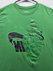 Jordan Shirt Mens Large Green Air Jordan Wings Basketball Graphic Tee Tagless