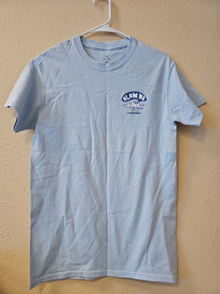 JUNGLES JUNGLES – ” BLOW ME” Baby Blue Color Men’s SMALL SZ