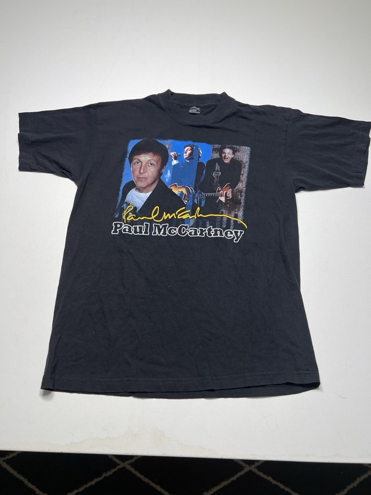 Paul McCartney on the run 2011 concert tour 2 sided shirt Sz Large Beatles Wings