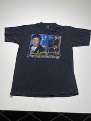 Paul McCartney on the run 2011 concert tour 2 sided shirt Sz Large Beatles Wings