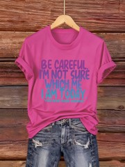 Women’S Funny “I’m Not Sure Which Me I Am Today” T-Shirt Crew Neck Printed Tee ▧