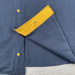 Vtg Badger Sport Baseball Button Up Shirt XL Blue & Yellow Peñasco New Mexico