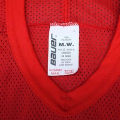 Practice Hockey Jersey Adult XL Red Mesh Bauer