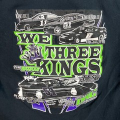 A1 We Three Kings Dirt Track Racing Car T Shirt Adult Large Black Mens