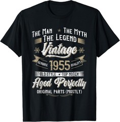 71st Birthday Gift Vintage 1955 Men Funny 71 Years Old 1955 T-Shirt-.