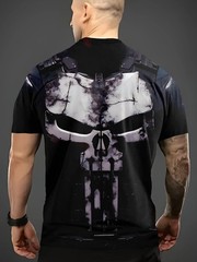 Cool The Punisher T-Shirt Mens Tee Military Skull Streetwear 3D Print Shirt