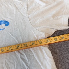 Costa Del Mar Mens XL Cream Graphic T-Shirt From Sea To Shining Sea Wave Logo