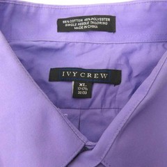 Ivy Crew XL Purple Dress Shirt Long Sleeve Cotton-Poly Excellent Condition