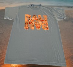 NWOTs Gift Tourist T-Shirt-Bali Ubud, Nusa Dua Indonesia-Tribal Motifs- Blue XXL