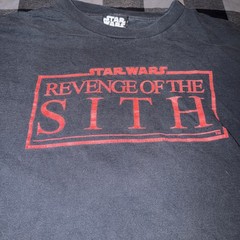 Vintage Star Wars Revenge of the Sith Size 2XL Promo T Shirt Black 2000 Movie