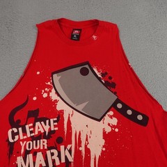 Kallusive Shirt Mens XL Red Cleaver Graphic Sleeveless Muscle Tee Tank Y2K USA