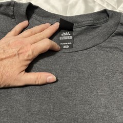 Hanes Beefy T-shirt 2XLT Grey 60% Cotton/40% Polyester Crew Neck Short Sleeve N