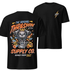 Thrashin Supply Original Fiesta T-Shirt Double Sided Motorcycle Biker Gift