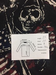 Sons Of Anarchy Men’s Medium Shirt Black Unique Graphics USA Flag Rare