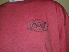 Very Nice Modern Fit O’NEILL Size X-Large Tee Shirt Cotton Polyester Salmon Red
