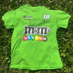 Nascar M&Ms Kyle Busch racing Neon Green color shirt reprint VK13239