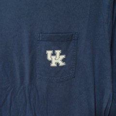 League Collegiate Wear Kentucky Wildcats Long Sleeve Pocket T-Shirt Navy Blue L