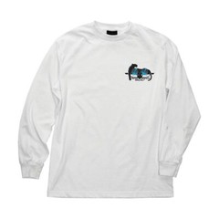Santa Monica Airlines Natas Kaupas PANTHER LONG SLEEVE Skateboard T Shirt WHITE