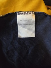 Adventures on the Gorge Men’s Logo T-Shirt Navy Yellow Polyester Crew Neck L