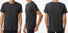 Mens Soft Fine Jersey Blended T-Shirt Black & Brown Leopard Tee S-3XL NEW!