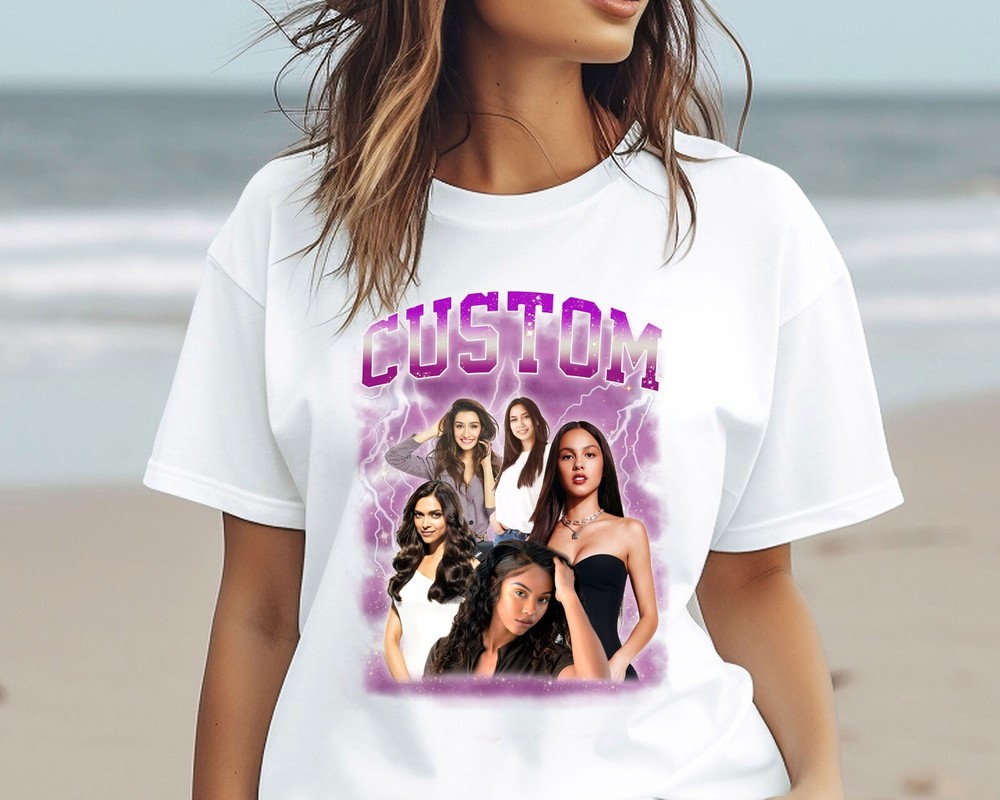 Custom Bootleg Rap Shirt, custom bootleg tee, Girlfriend Birthday, custom photo