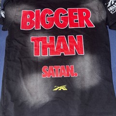 Hellstar Bigger Than Satan Black Cotton Graphic Print Crew Neck Men’s T-Shirt M