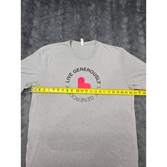 Bella Canvas Mens XL Gray Live Generously Thrivent Heart Graphic T-Shirt 0196