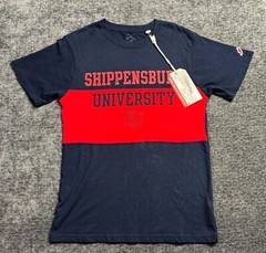 NWT Shippensburg University T-Shirt Small Navy Red League Collegiate Licensed