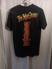 Tim McGraw Official Concert Shirt Size Medium Collectible