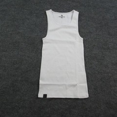 EKKOVISION Shirt Mens 2XL White Sleeveless Round Neck Cotton Spandex Beater NWOT