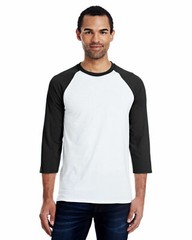 42BA Hanes Men’s 4.5 oz, 60/40 Ringspun Cotton/Polyester X-Temp Baseball T-Shirt