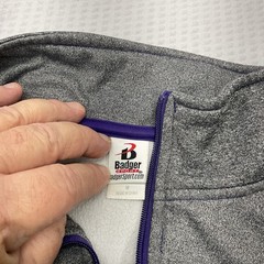 Badger Sport 1/4 Zip Pullover Mens Medium Black Gray Top