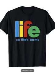 Cotton Unisex Tee with “Life (Cereal) on Life’s Terms?” Slogan