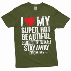 Funny Valentine’s day Boyfriend Gift T-shirt I love my super hot Girlfriend tee