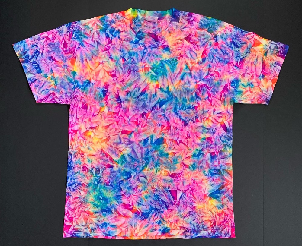 *New* 2XL – Sm Handmade Tie Dye, Fiesta Pink Cruncht Crinkle, Crew or V-Neck