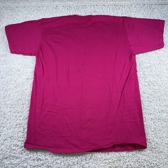 VTG Jerzees 100% Combed Cotton Custom “ Mirage” Embroidery Pink T-Shirt Sz XL