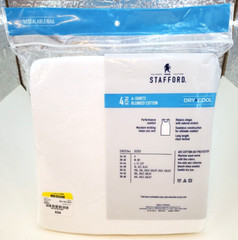 Stafford Dry+Cool 100% Blended Cotton A-Shirts Ribbed Tank Top 4 Pack Medium