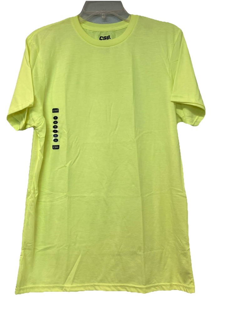 Men CSG Citron Fresh Green Basic T-Shirt Sz M Or XL Cotton Blend Short Sleeve BN