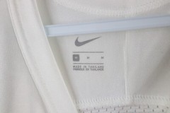 Deadstock Vintage Nike Mens Medium Blank Mesh Football Jersey White Polyester